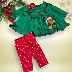 GoodLad Girls Sz 6 months Christmas 2pc Set